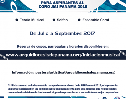 Curso de Iniciación Musical – Rumbo a la JMJ Panamá 2019