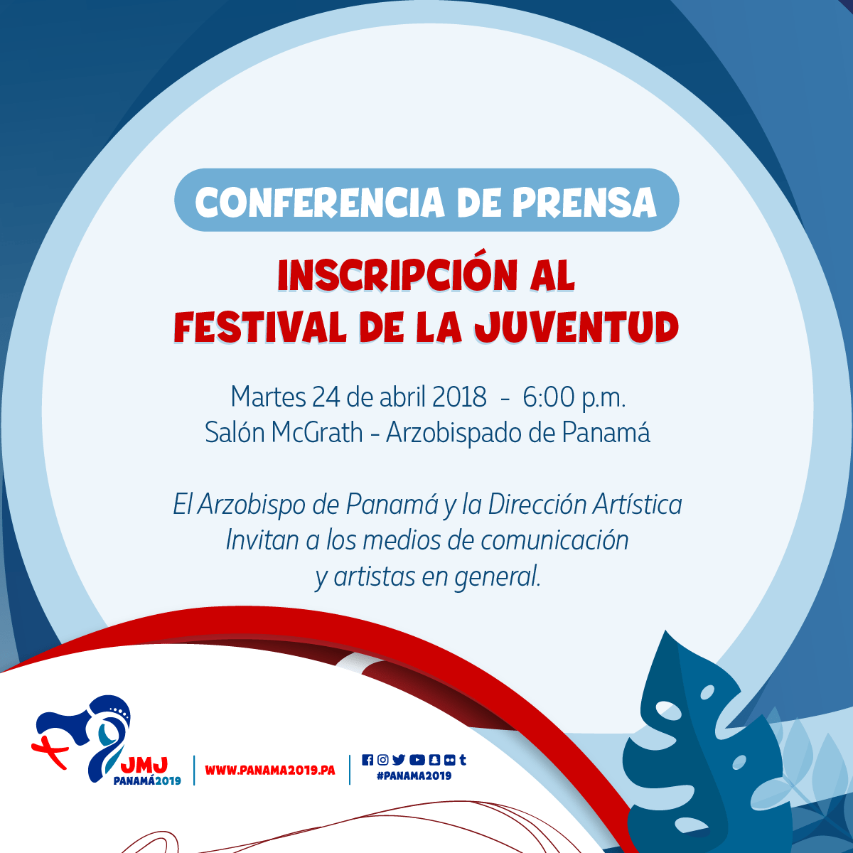 Conferencia de Prensa: “Inscripción al Festival de la Juventud de la JMJ”